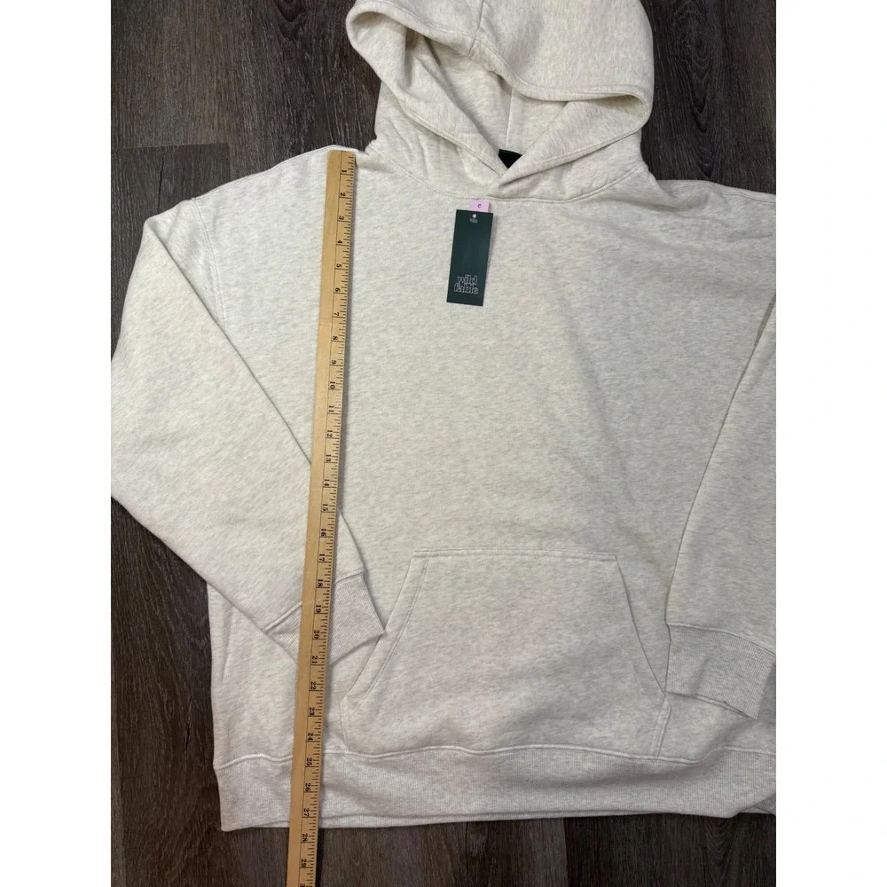 Women's Oversized Hooded Pullover Sweatshirt -Wild Fable Heather grey size large - Picture 9 of 10
